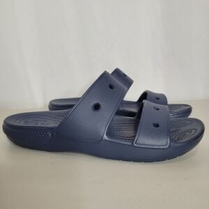 Crocs Classic Two-Strap Sandal Navy Blue Slip-on Shoe - W8 / M6 (Unisex)